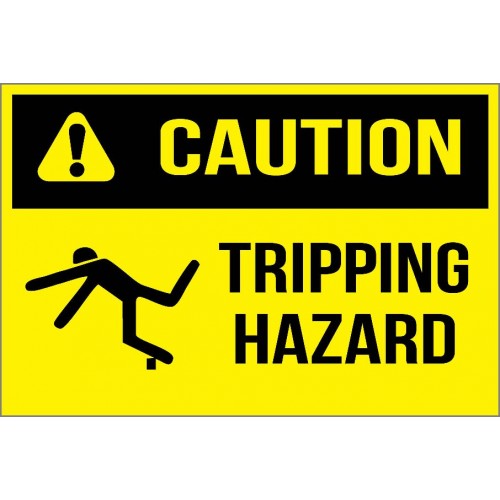 Caution - Tripping Hazard Sign